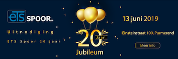 Aankondiging jubileumdag 20 jaar ETS Spoor